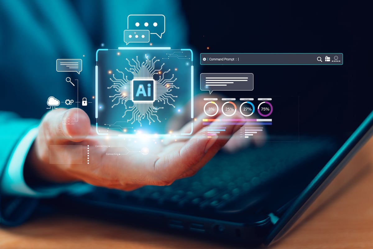 AI tech business concept — artificial intelligence technology assistance